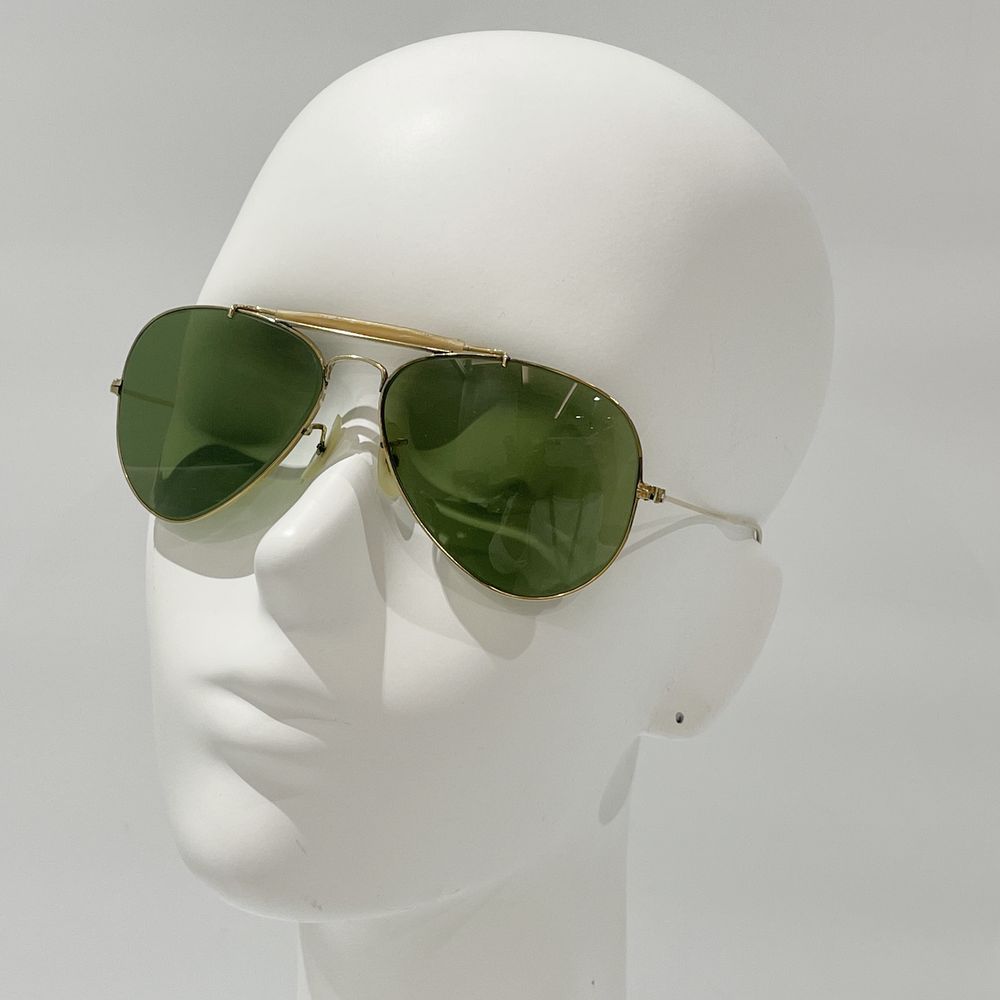 中古AB/使用感小】Ray-Ban レイバン ヴィンテージ アウトドアマン ティアドロップ B＆L 1/30 10K G.O. USA グリーンレンズ  メンズ サングラス ゴールド20462071