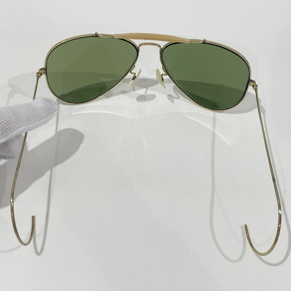 中古AB/使用感小】Ray-Ban レイバン ヴィンテージ アウトドアマン ティアドロップ B＆L 1/30 10K G.O. USA グリーンレンズ  メンズ サングラス ゴールド20462071