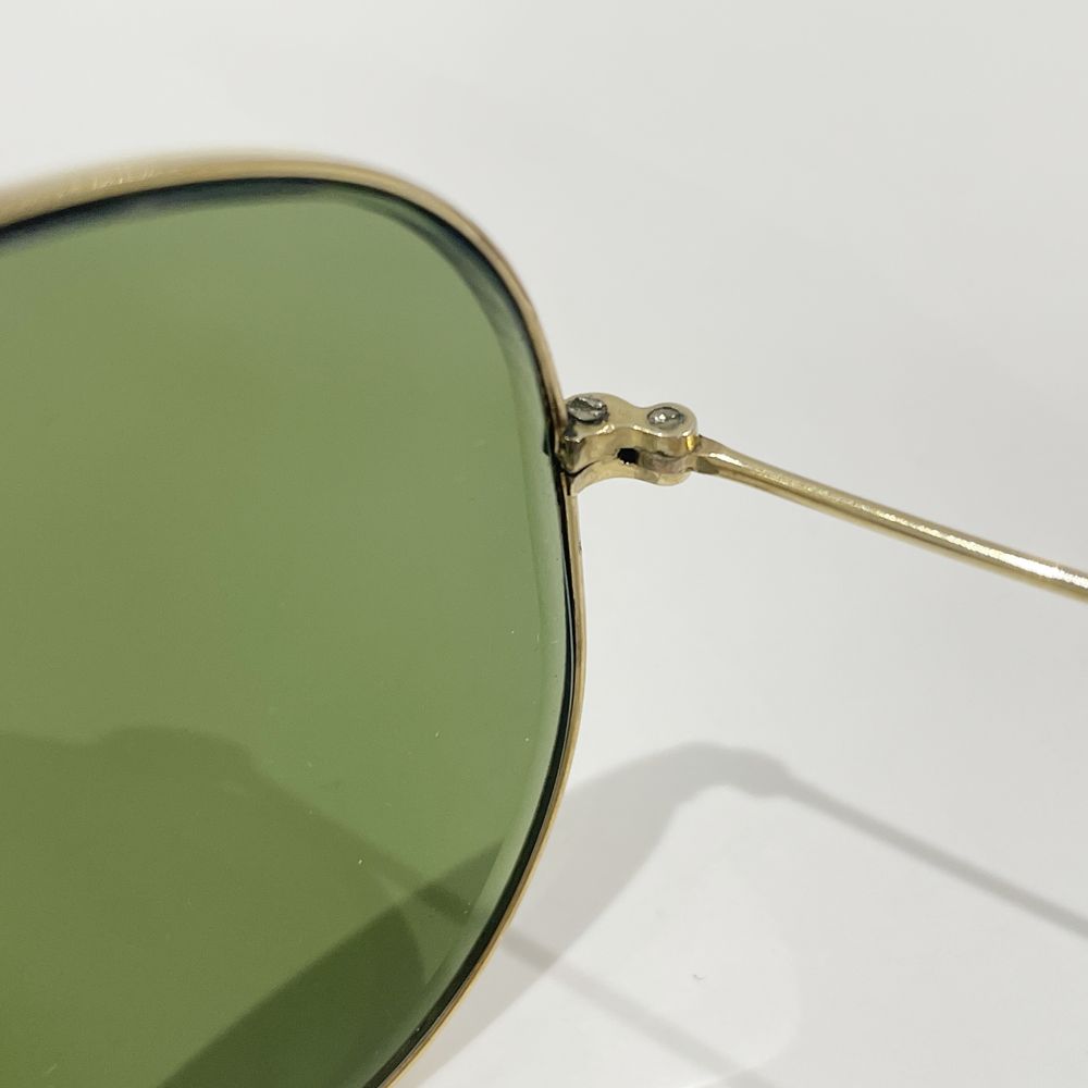 中古AB/使用感小】Ray-Ban レイバン ヴィンテージ アウトドアマン ティアドロップ B＆L 1/30 10K G.O. USA グリーンレンズ  メンズ サングラス ゴールド20462071