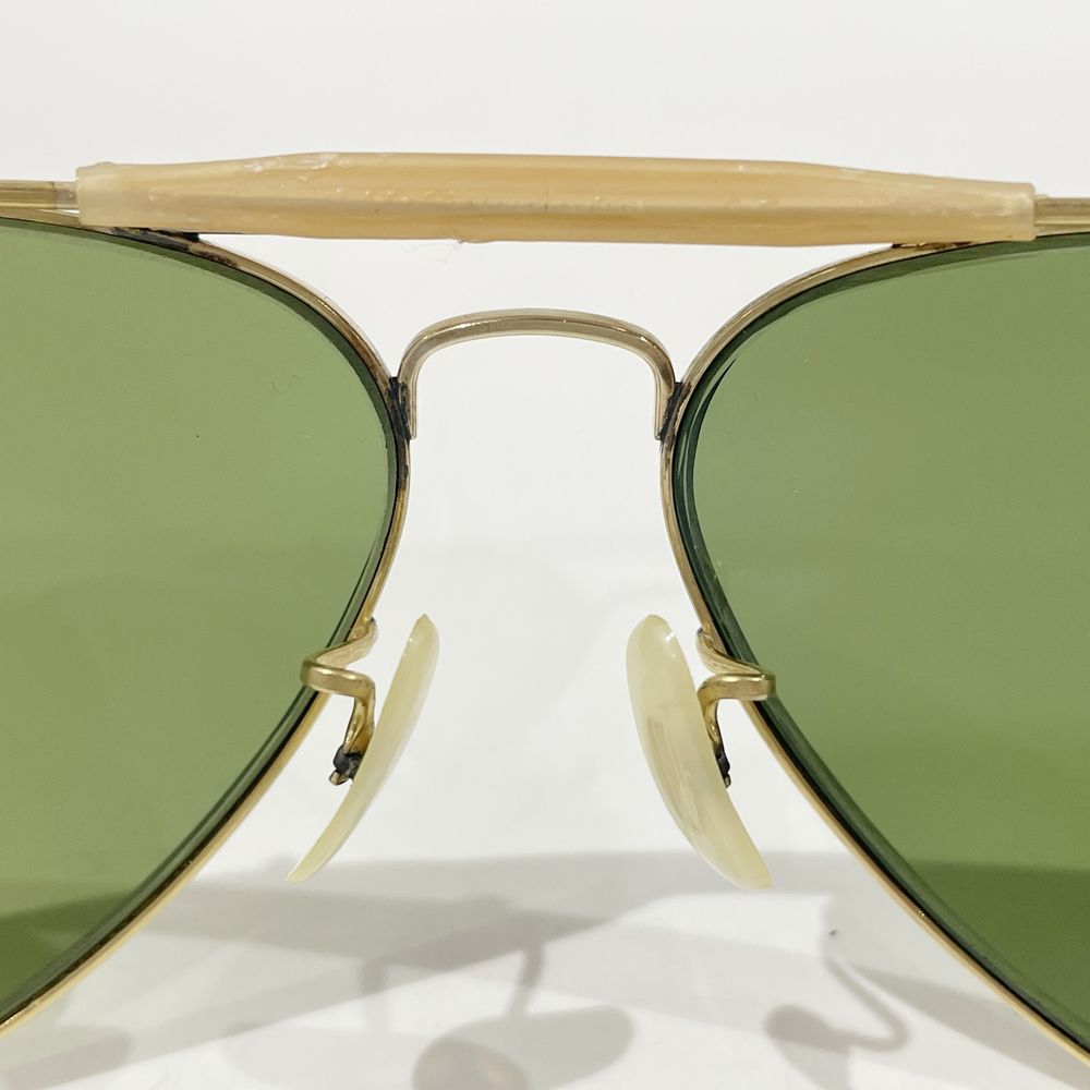 中古AB/使用感小】Ray-Ban レイバン ヴィンテージ アウトドアマン ティアドロップ B＆L 1/30 10K G.O. USA グリーンレンズ  メンズ サングラス ゴールド20462071