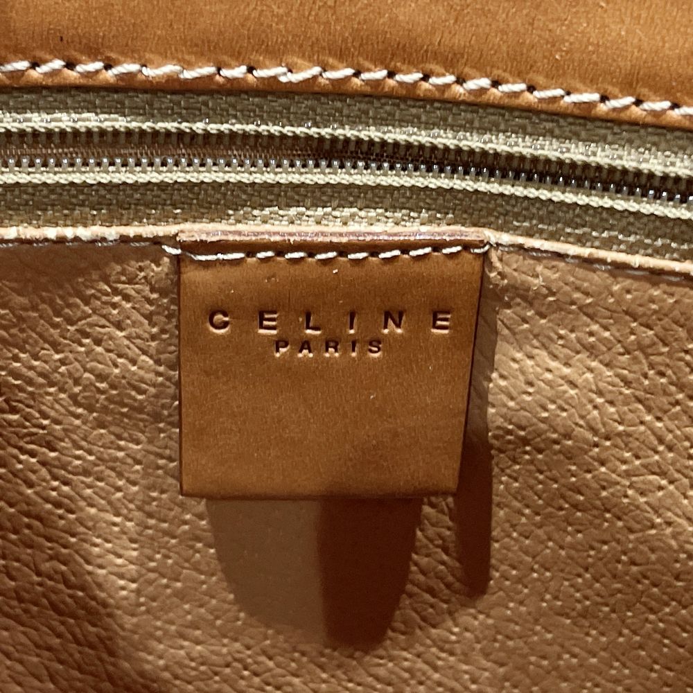 CELINE(セリーヌ) マカダム スクエア型 ロゴプレート 2WAY ヴィンテージ ハンドバッグ PVC/レザー レディース【中古B】20240407