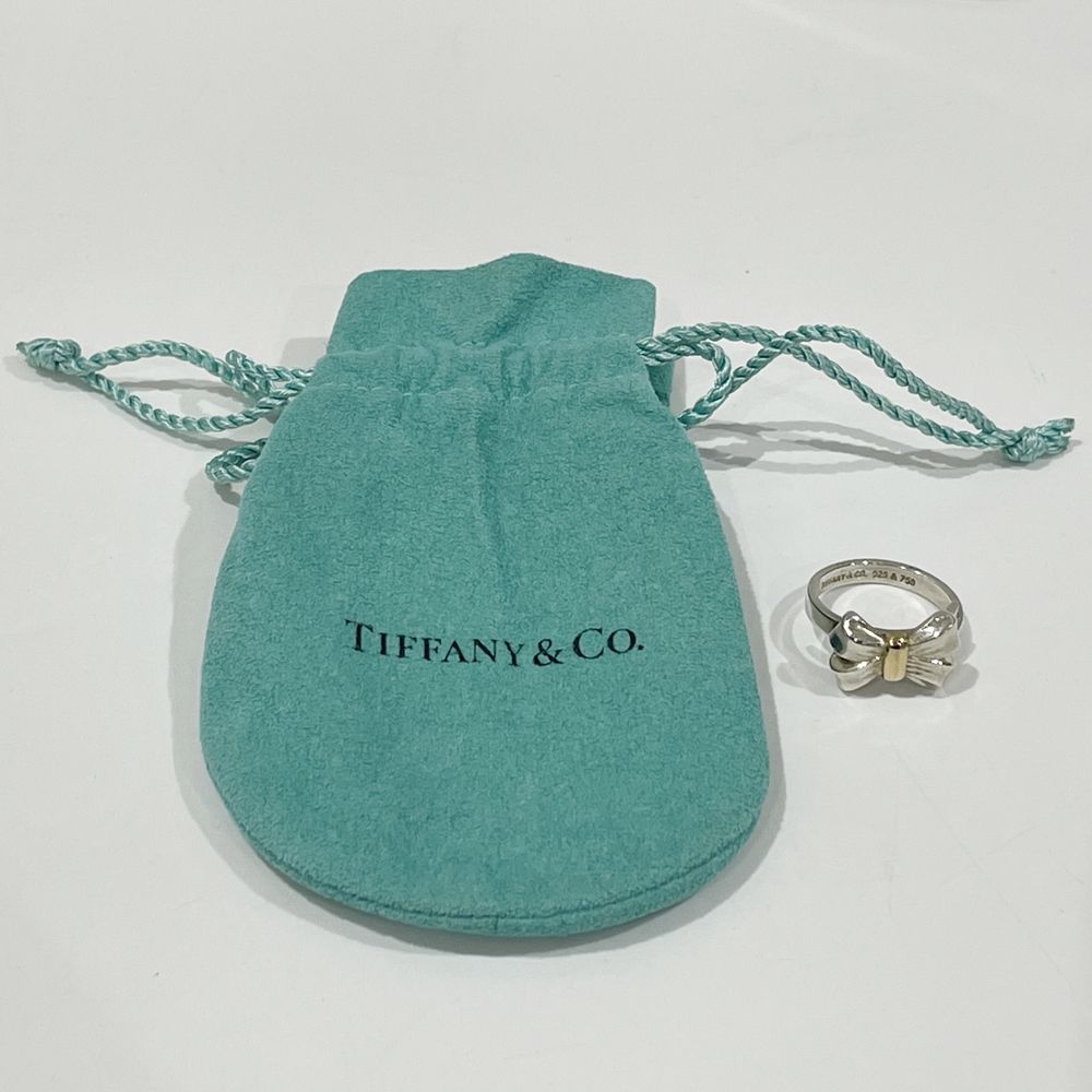 TIFFANY&Co.(ティファニー) リボン コンビ 11号 リング・指輪 シルバー925/K18イエローゴールド レディース【中古AB】20240512