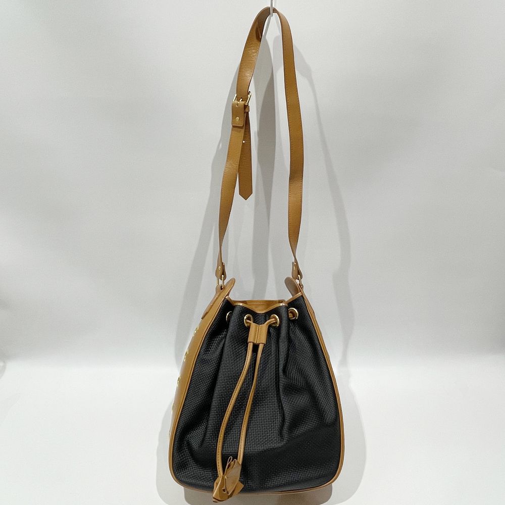 YVES SAINT LAURENT(イヴ・サンローラン) 巾着 ハトメ ヴィンテージ 斜め掛け ショルダーバッグ PVC/レザー レディース【中古AB】20240413