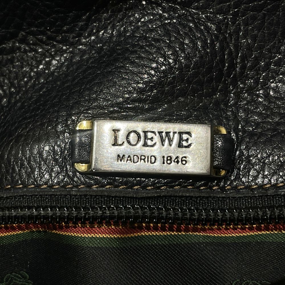 中古B/標準】LOEWE ロエベ アナグラム 巾着 肩掛け ヴィンテージ レディース ショルダーバッグ ブラック20462270