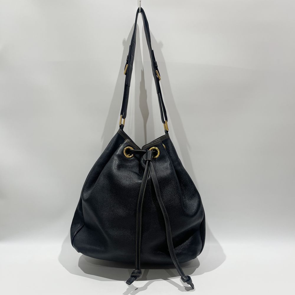 LOEWE(ロエベ) アナグラム 巾着 肩掛け ヴィンテージ ショルダーバッグ レザー レディース【中古B】20240413