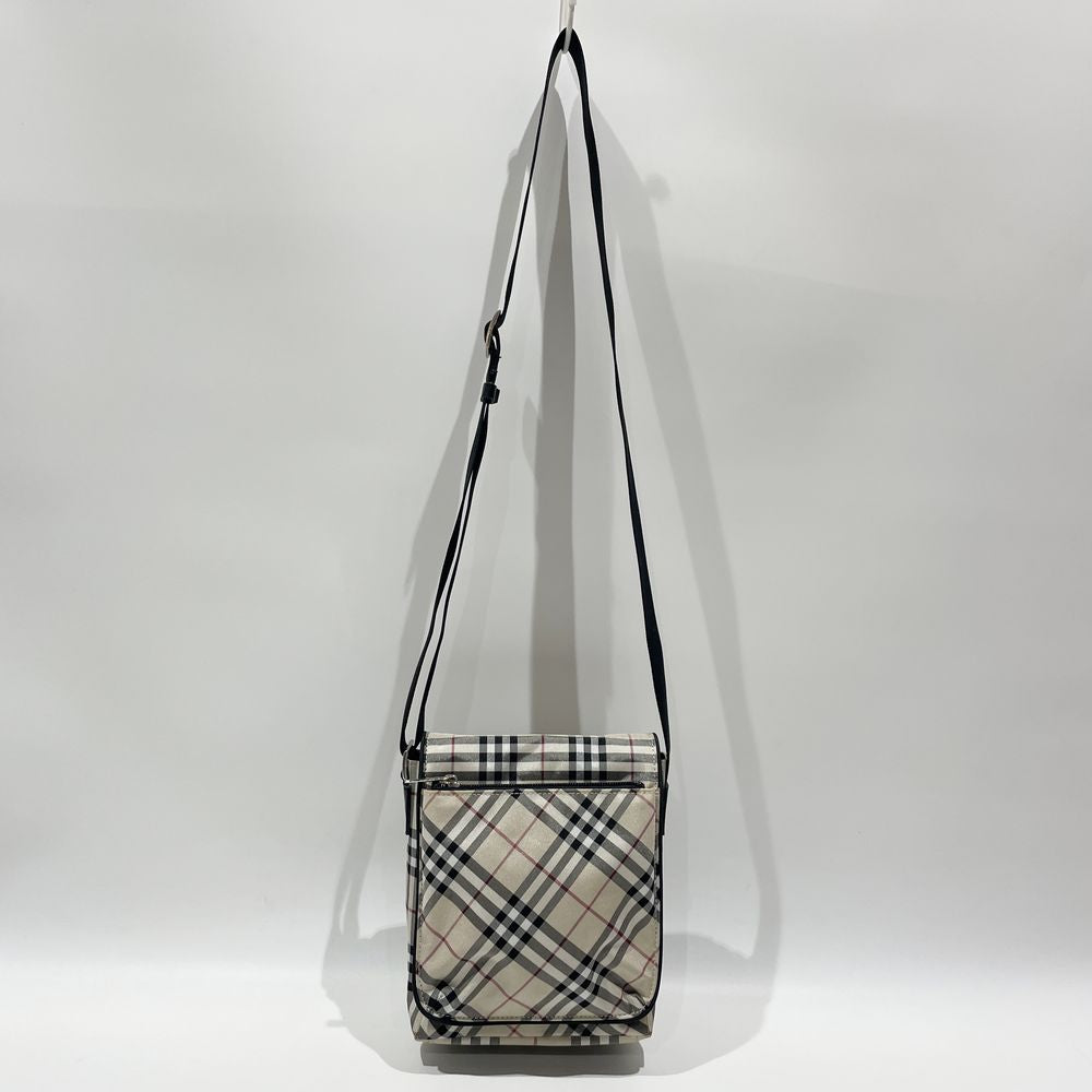 BURBERRY BLUE LABEL(バーバリーブルーレーベル) チェック 斜め掛け ショルダーバッグ キャンバス レディース【中古AB】20240414