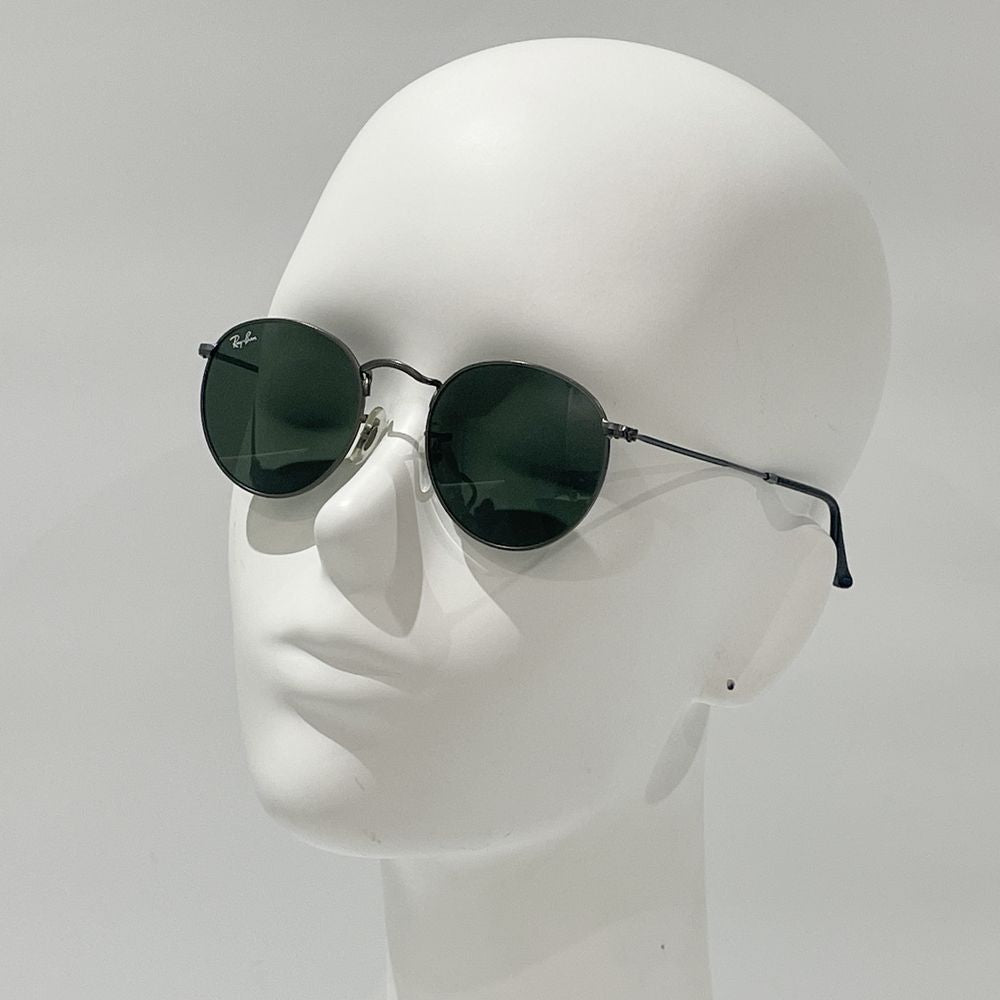 Ray-Ban(レイバン) ROUNDMETAL ラウンドメタル G-15レンズ ガンメタリック ミル打ち RB3447 サングラス メタル/プラスチック ユニセックス【中古AB】20240414