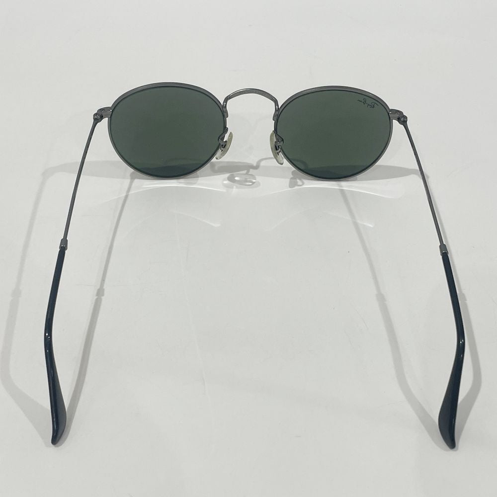 中古AB/使用感小】Ray-Ban レイバン ROUNDMETAL ラウンドメタル G-15レンズ ガンメタリック ミル打ち レディース サングラス  RB3447 シルバー20462293