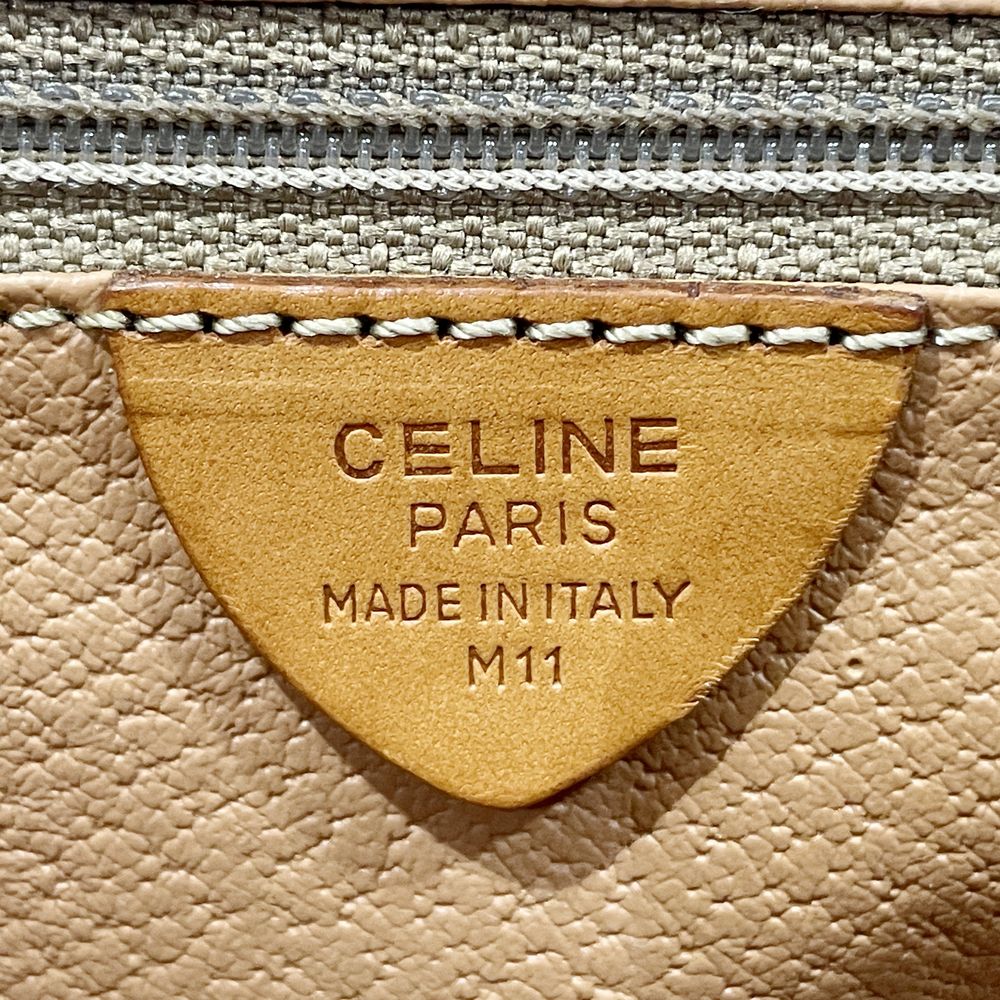 CELINE(セリーヌ) マカダム 斜め掛け ヴィンテージ ショルダーバッグ PVC/レザー レディース【中古B】20240421