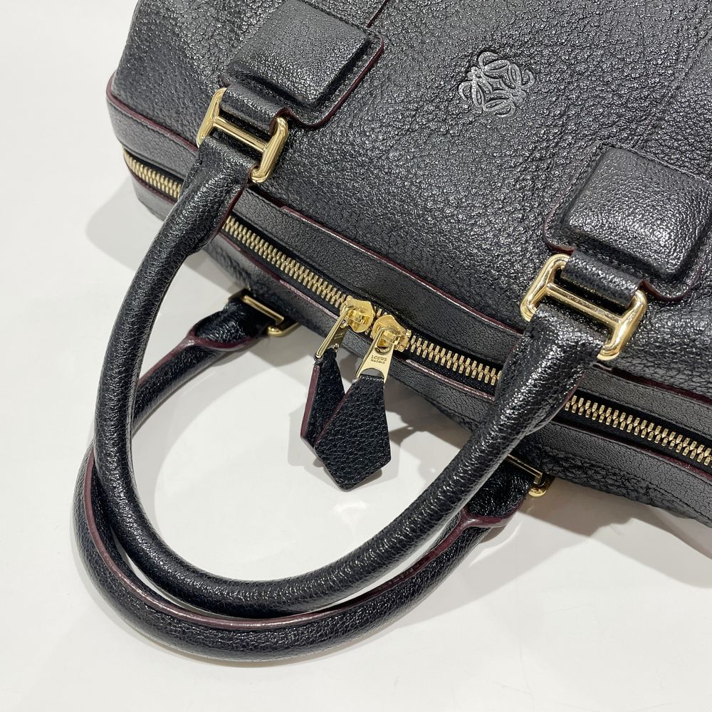 中古AB/使用感小】LOEWE ロエベ パセオ30 アナグラム レディース ハンドバッグ ブラック20462554