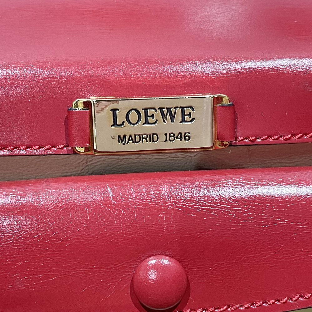 LOEWE(ロエベ) 【レア】アナグラム バニティ ミニ ヴィンテージ ハンドバッグ レザー レディース【中古AB】