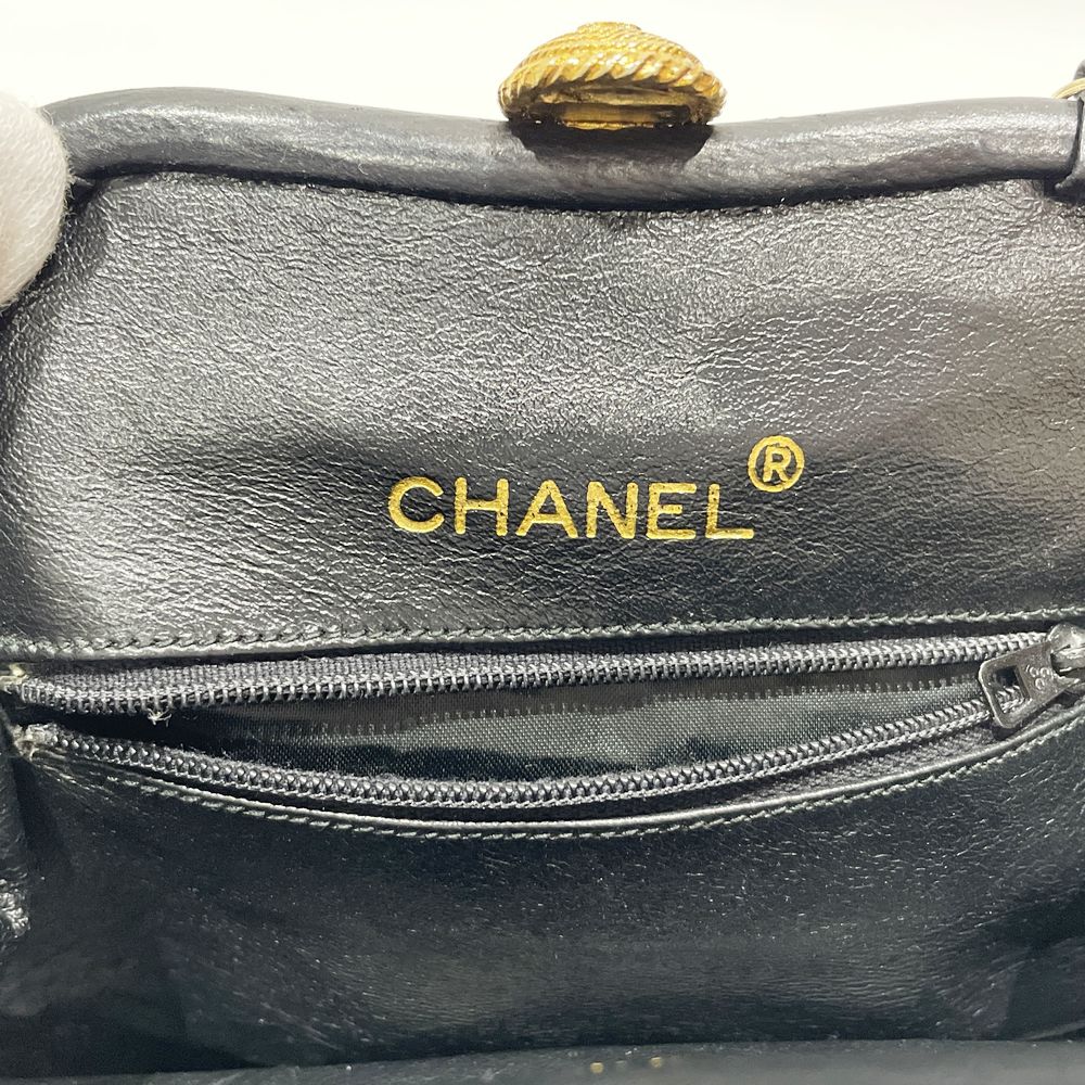 CHANEL(シャネル) ココマーク がま口 チェーン ミニ 斜め掛け ヴィンテージ ショルダーバッグ ラムスキン レディース【中古AB】20240518