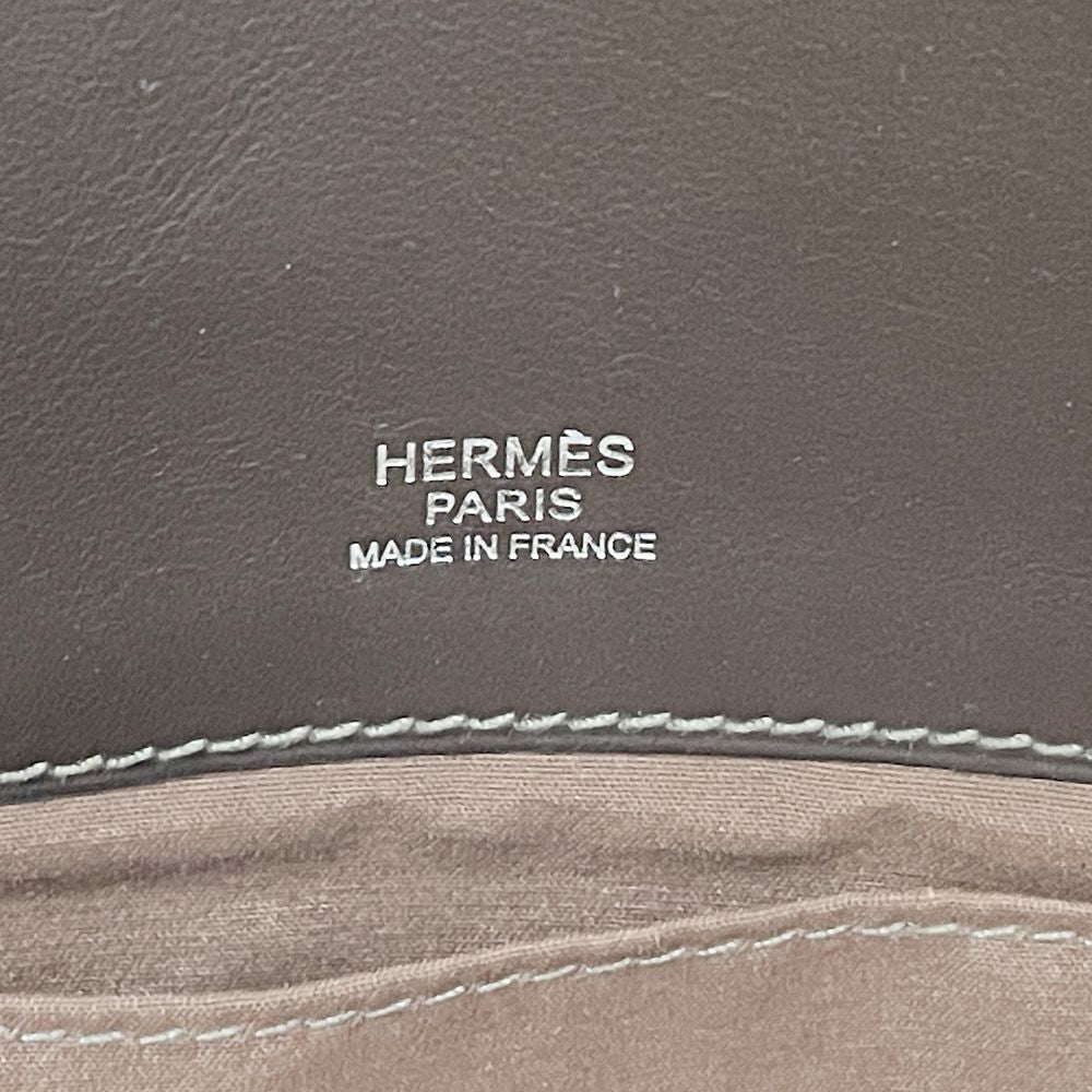 HERMES(エルメス) サックイブーMM ハンドバッグ トワルアッシュ/レザー ユニセックス【中古AB】20240420