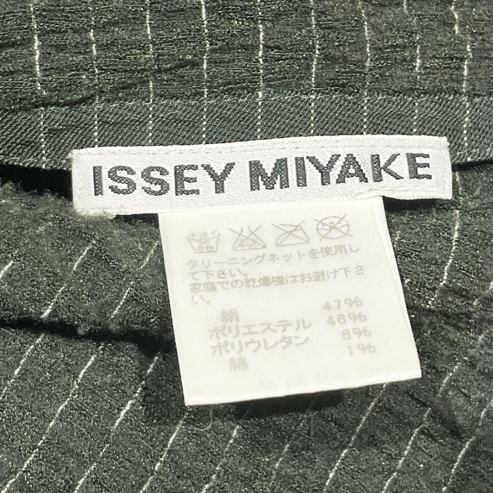 ISSEY MIYAKE(イッセイミヤケ) リブ ノースリーブ スクエアシルエット サイズ2 IM23FH523 ワンピース シルク/ポリエステル/ポリウレタン/コットン レディース【中古B】20240421