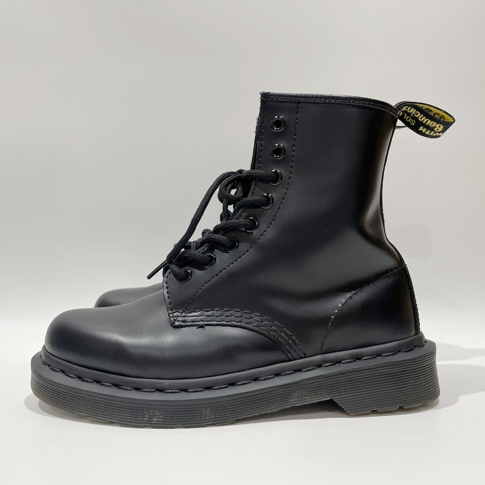 中古AB/使用感小】Dr.Martens ドクターマーチン レースアップ ブラックステッチ 8ホール UK4（23.0cm程） レディース ブーツ  1460WS ブラック20464329