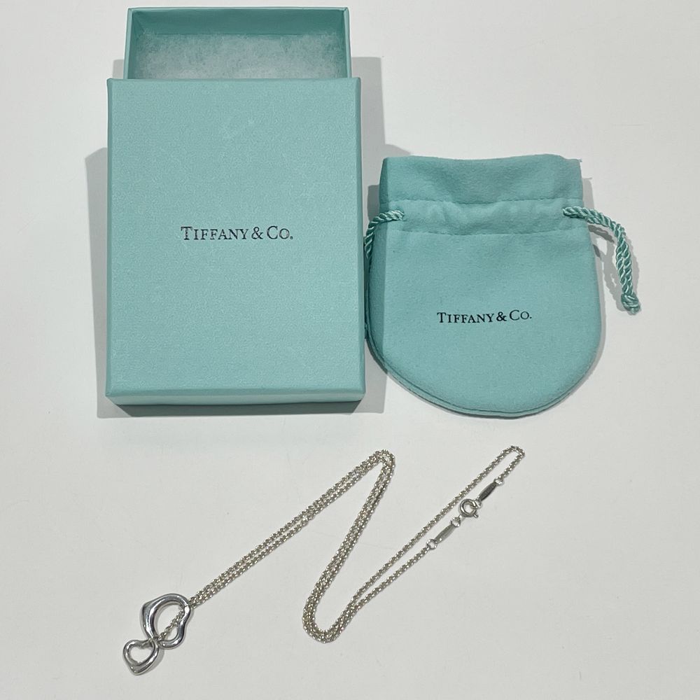 中古AB/使用感小】TIFFANY&Co. ティファニー ダブル オープンハート ラリアット シルバー925 レディース ネックレス シルバー 20464344