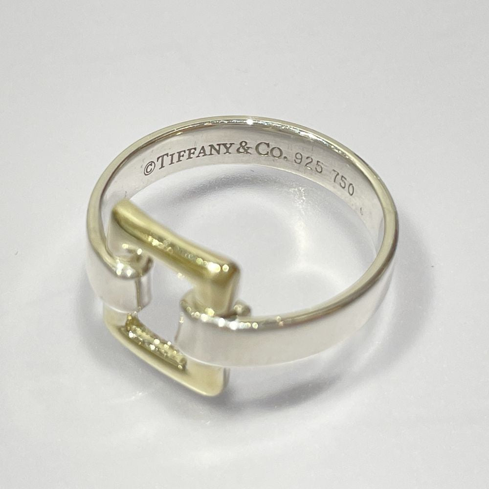 中古B/標準】TIFFANY&Co. ティファニー オープン スクエア コンビ シルバー925 K18YG レディース リング・指輪 5.5号 シルバー ×ゴールド20464345