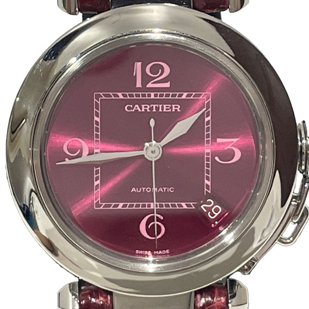 CARTIER(カルティエ) パシャC 2005年クリスマス限定モデル W3108299 腕時計 ステンレススチール/レザー レディース【中古】20240527