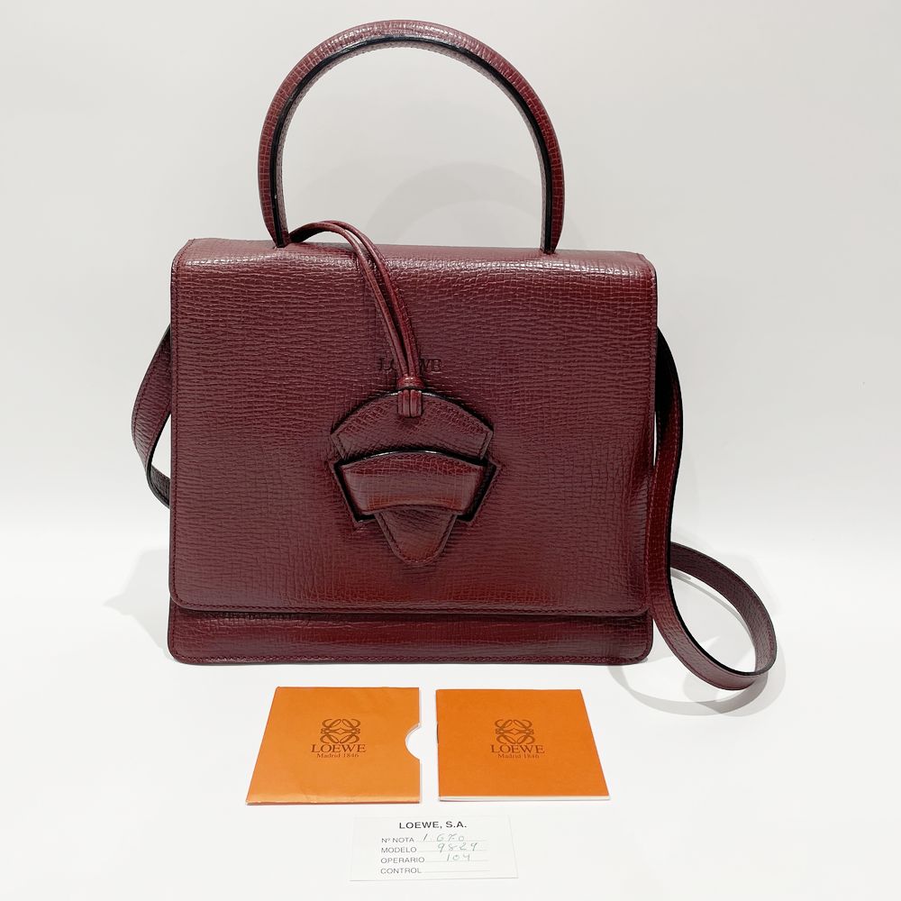 LOEWE(ロエベ) バルセロナ 2WAY ヴィンテージ ハンドバッグ レザー レディース【中古AB】20240427