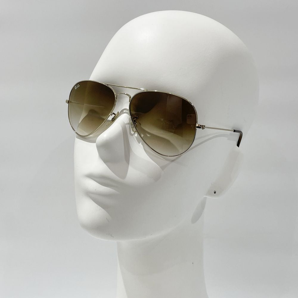 中古A/美品】Ray-Ban レイバン アビエーター ラージメタル ティアドロップ アイウェア ユニセックス サングラス RB3025  ゴールド20465087