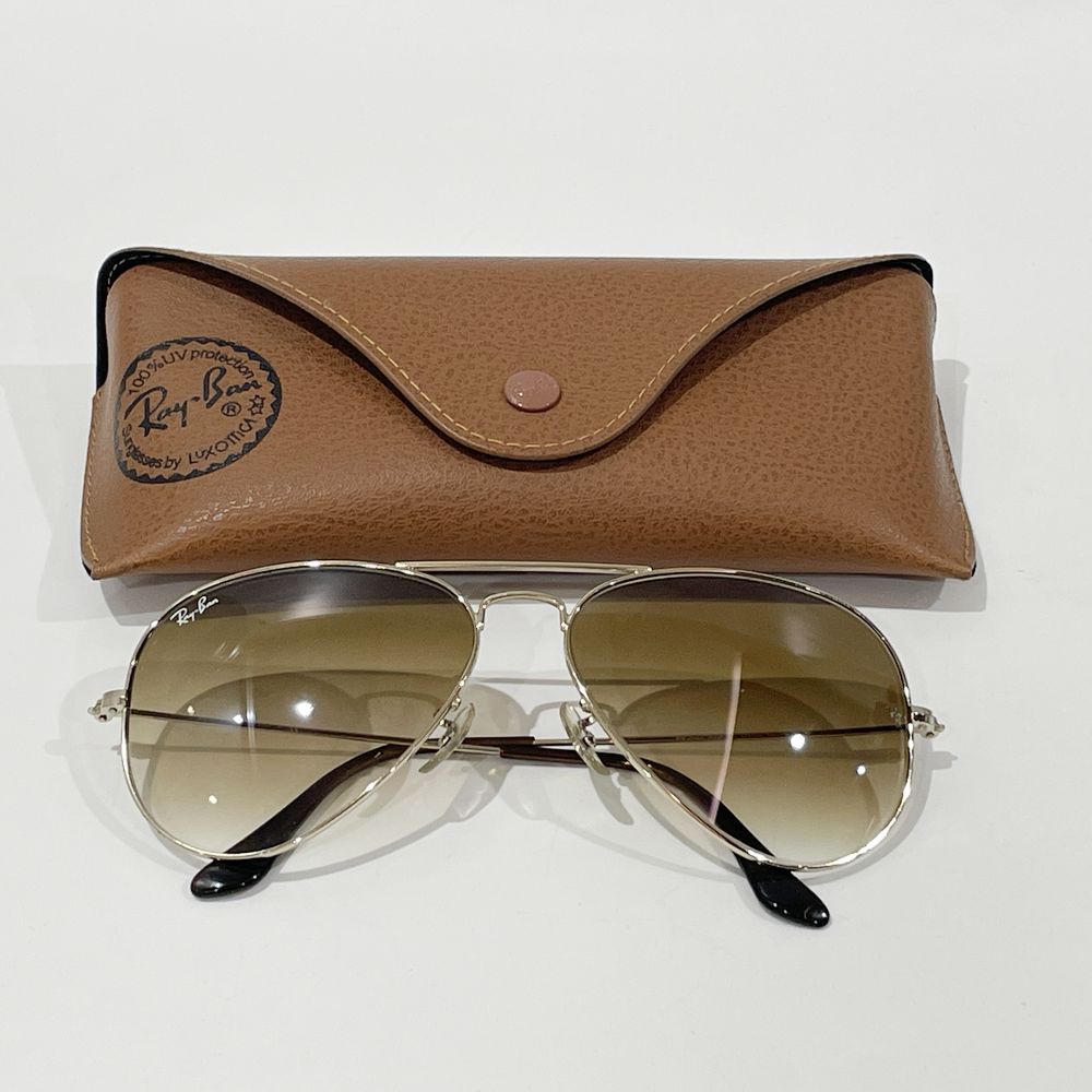 Ray-Ban(レイバン) アビエーター ラージメタル ティアドロップ アイウェア RB3025 サングラス メタル/ ユニセックス【中古A】20240506