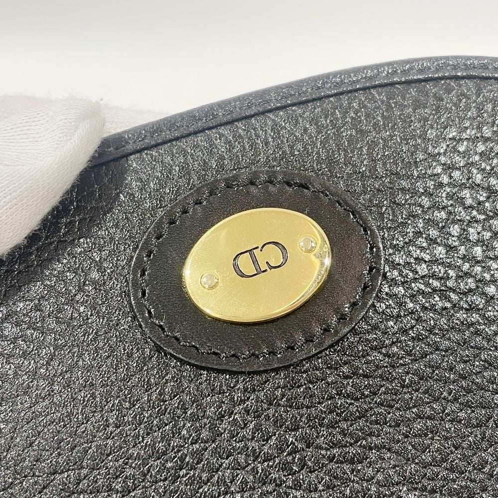 Christian Dior(クリスチャンディオール) CDロゴ プレート 斜め掛け ヴィンテージ ショルダーバッグ レザー レディース【中古AB】20240511