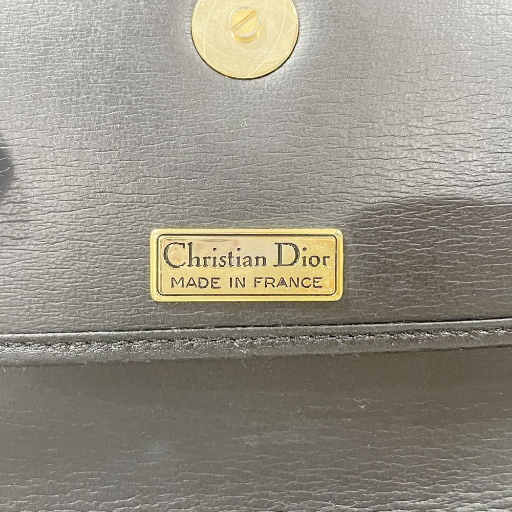 Christian Dior(クリスチャンディオール) CDロゴ プレート 斜め掛け ヴィンテージ ショルダーバッグ レザー レディース【中古AB】20240511