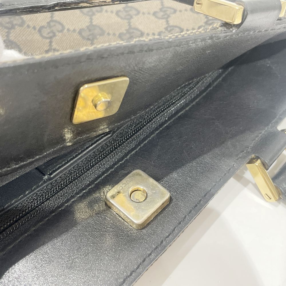 GUCCI(グッチ) スクエア ヴィンテージ 002.1100 トートバッグ GGキャンバス/レザー ユニセックス【中古B】20240511