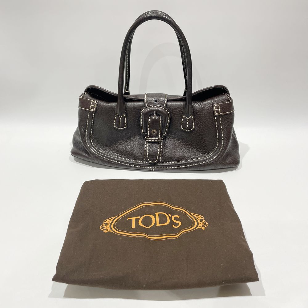 TOD’S(トッズ) デカステッチ 肩掛け ハンドバッグ レザー レディース【中古AB】20240503