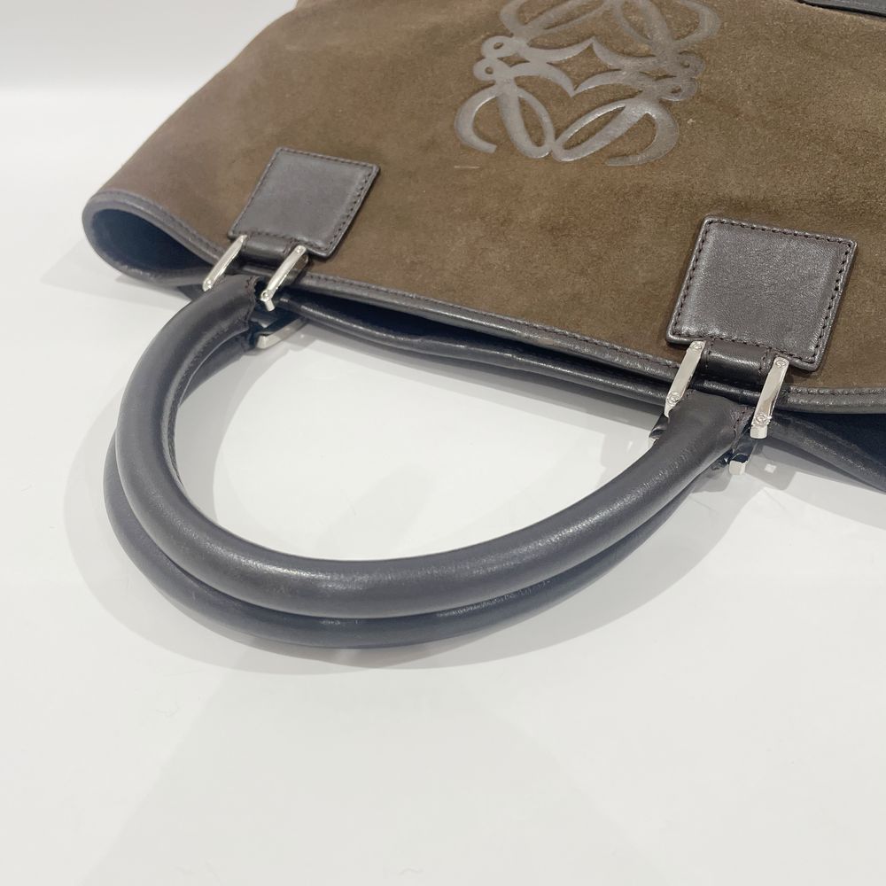 LOEWE(ロエベ) アマソナ アナグラム ヴィンテージ トートバッグ スエード/レザー レディース【中古B】20240511