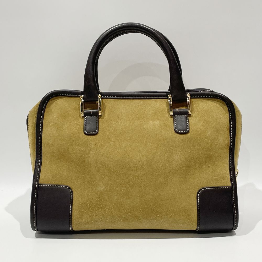 LOEWE(ロエベ) アマソナ28 アナグラム ハンドバッグ スエード/レザー レディース【中古AB】20240503