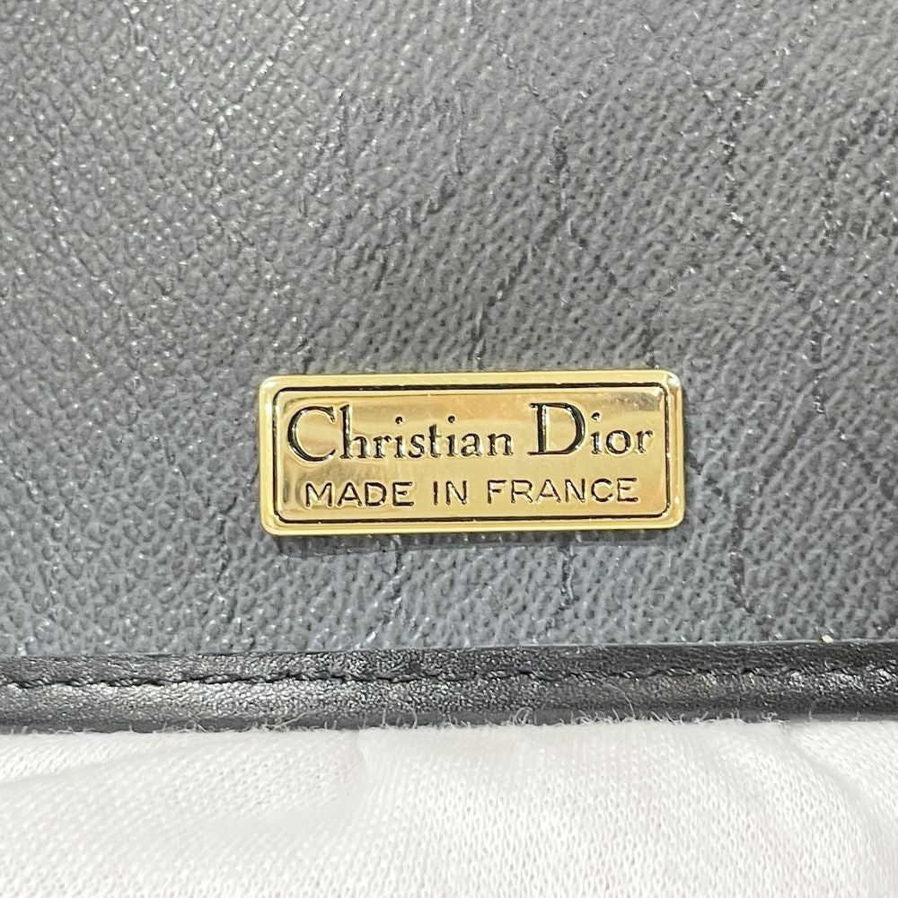 Christian Dior(クリスチャンディオール) ロゴ プレート ハニカム 斜め掛け ヴィンテージ ショルダーバッグ PVC/レザー レディース【中古B】20240511