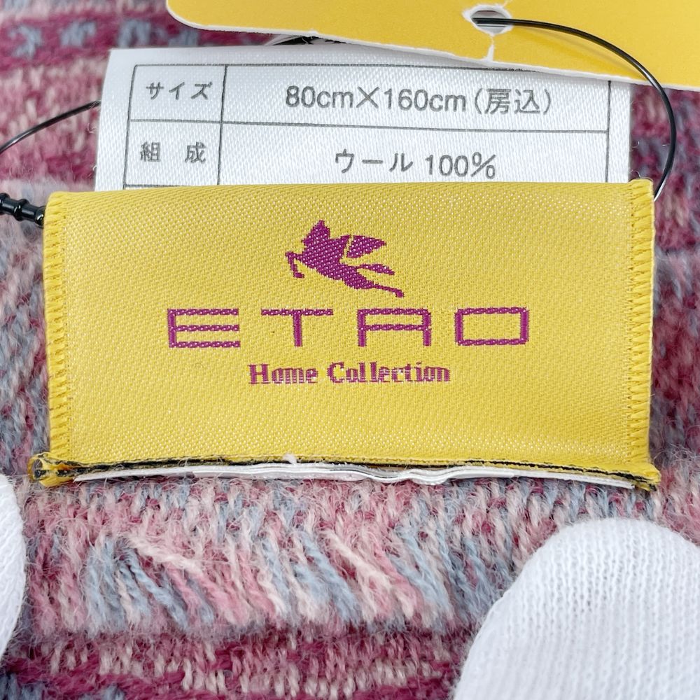 ETRO(エトロ) 80cm×160cm ペイズリー 大判 ショール ひざ掛け マフラー ストール ウール/ レディース【新古品SA】20240530