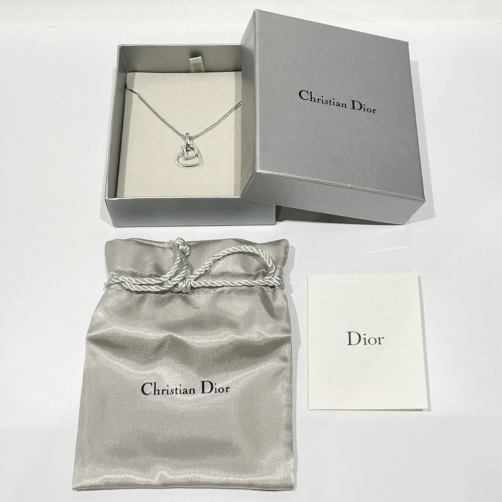 Christian Dior(クリスチャンディオール) Dロゴ ハート チェーン ヴィンテージ ネックレス メタル レディース【中古AB】20240507