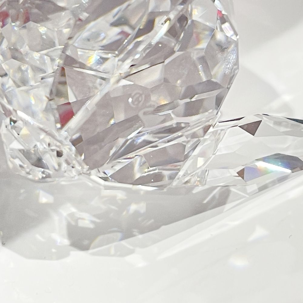 SWAROVSKI(スワロフスキー) フィギュリン 5.5cm 置物 ウサギ バラ 花 クリスタル フィギュア ガラス ユニセックス【中古A】20240506