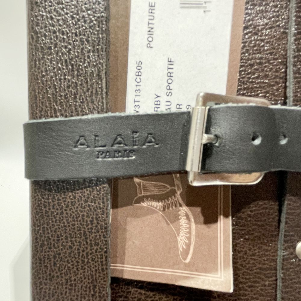 中古AB/使用感小】 ALAIA アライア サイズ36.5（JP22.5cm程度）ショート カットアウト サイドゴア レディース ブーツ DERBY  VEAU SPORTIF ブラック20465599