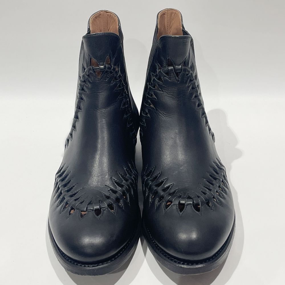 中古AB/使用感小】 ALAIA アライア サイズ36.5（JP22.5cm程度）ショート カットアウト サイドゴア レディース ブーツ DERBY  VEAU SPORTIF ブラック20465599