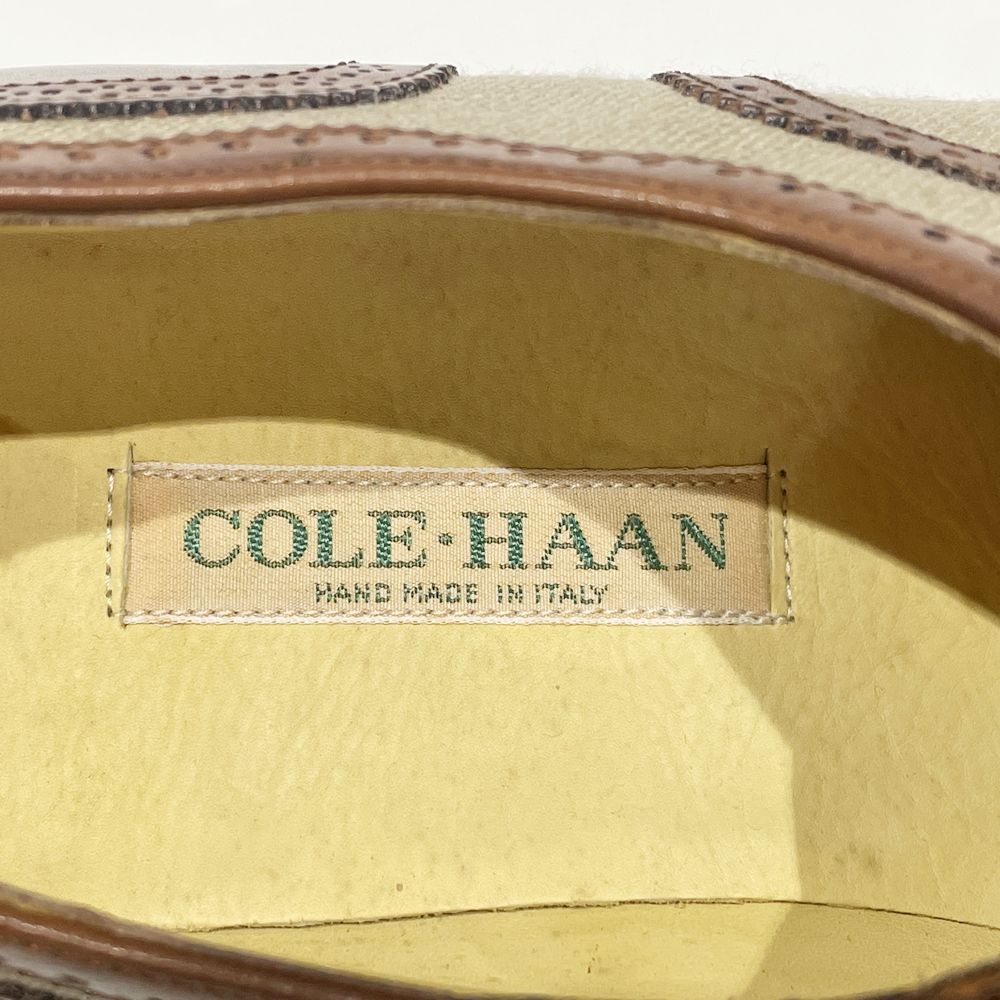 COLE HAAN(コールハーン) サイズ7.5（JP24.5cm）スペクテーター コンビ 未使用品 ドレスシューズ レザー/リネン メンズ【中古AB】