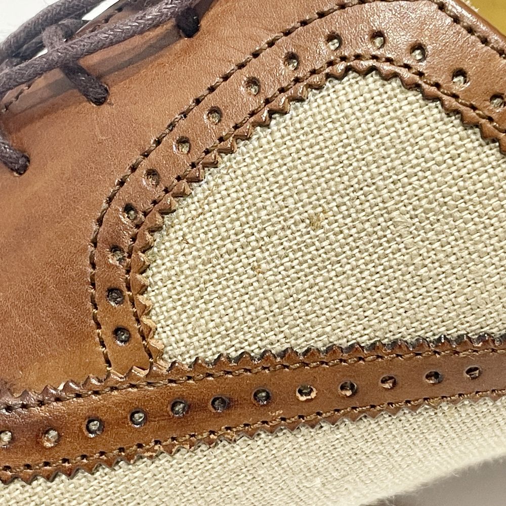 COLE HAAN(コールハーン) サイズ7.5（JP24.5cm）スペクテーター コンビ 未使用品 ドレスシューズ レザー/リネン メンズ【中古AB】