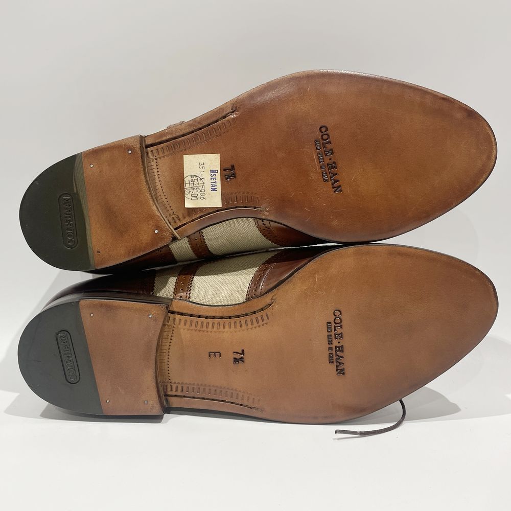 COLE HAAN(コールハーン) サイズ7.5（JP24.5cm）スペクテーター コンビ 未使用品 ドレスシューズ レザー/リネン メンズ【中古AB】