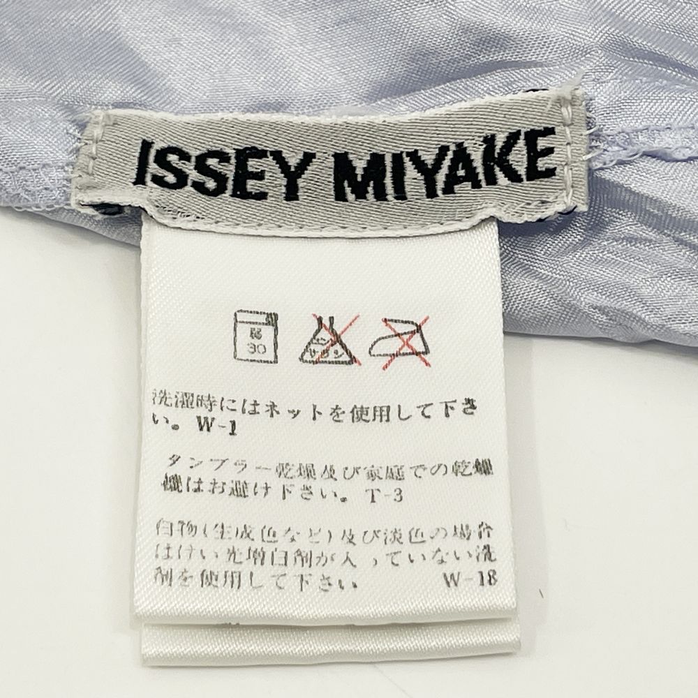 中古B/標準】ISSEY MIYAKE イッセイミヤケ シワ加工 オーバーサイズ てろてろ レディース 長袖シャツ IM43-FJ90420465634