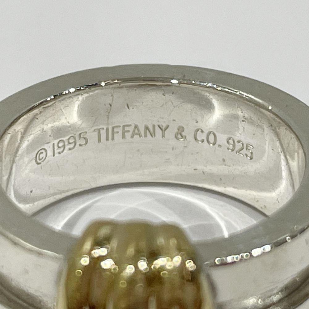 中古B/標準】TIFFANY&Co. ティファニー ヴィンテージ グルーブド ウィズ 3ロウ コンビ シルバー925 K18YG レディース リング・指輪  8号 シルバー20465651