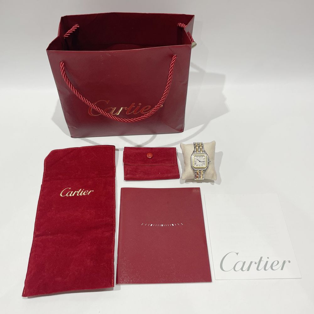 CARTIER(カルティエ) パンテール SM 2ロウ クラシック フィガロ W25028B6 腕時計 ステンレススチール/K18イエローゴールド レディース【中古B】20240708