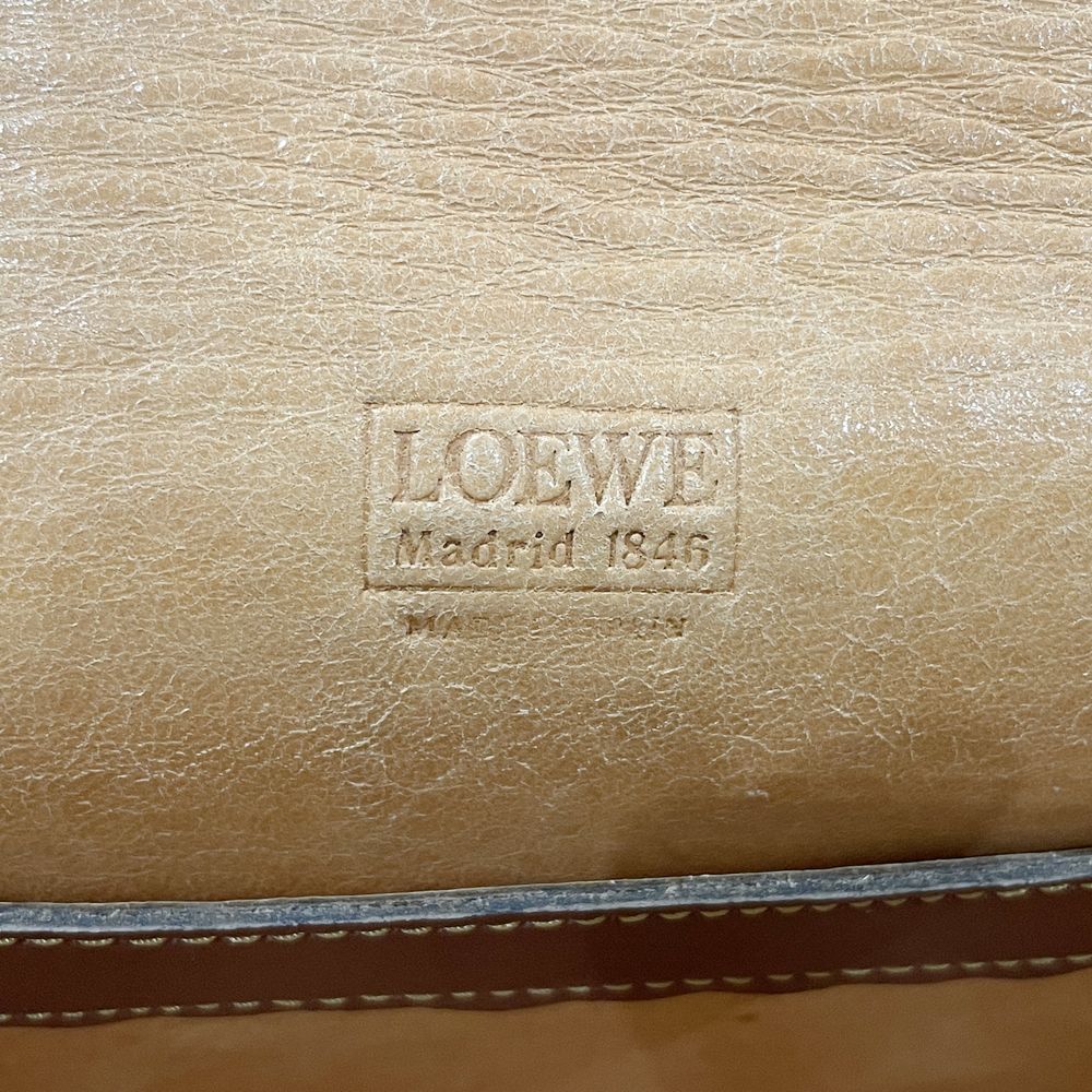 LOEWE(ロエベ) アナグラム フリンジ 斜め掛け ヴィンテージ ショルダーバッグ スエード/レザー レディース【中古B】20240526