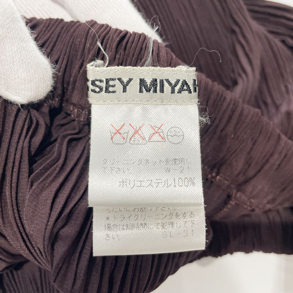 ISSEY MIYAKE(イッセイミヤケ) プリーツ加工 フロント スリット IM63-FG908 ロングスカート ポリエステル レディース【中古AB】20240514