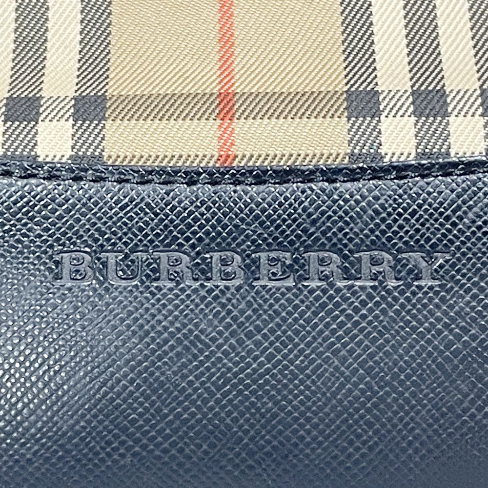 BURBERRY(バーバリー) ロゴ チェック チャーム付き ハンドバッグ キャンバス/レザー レディース【中古B】20240608