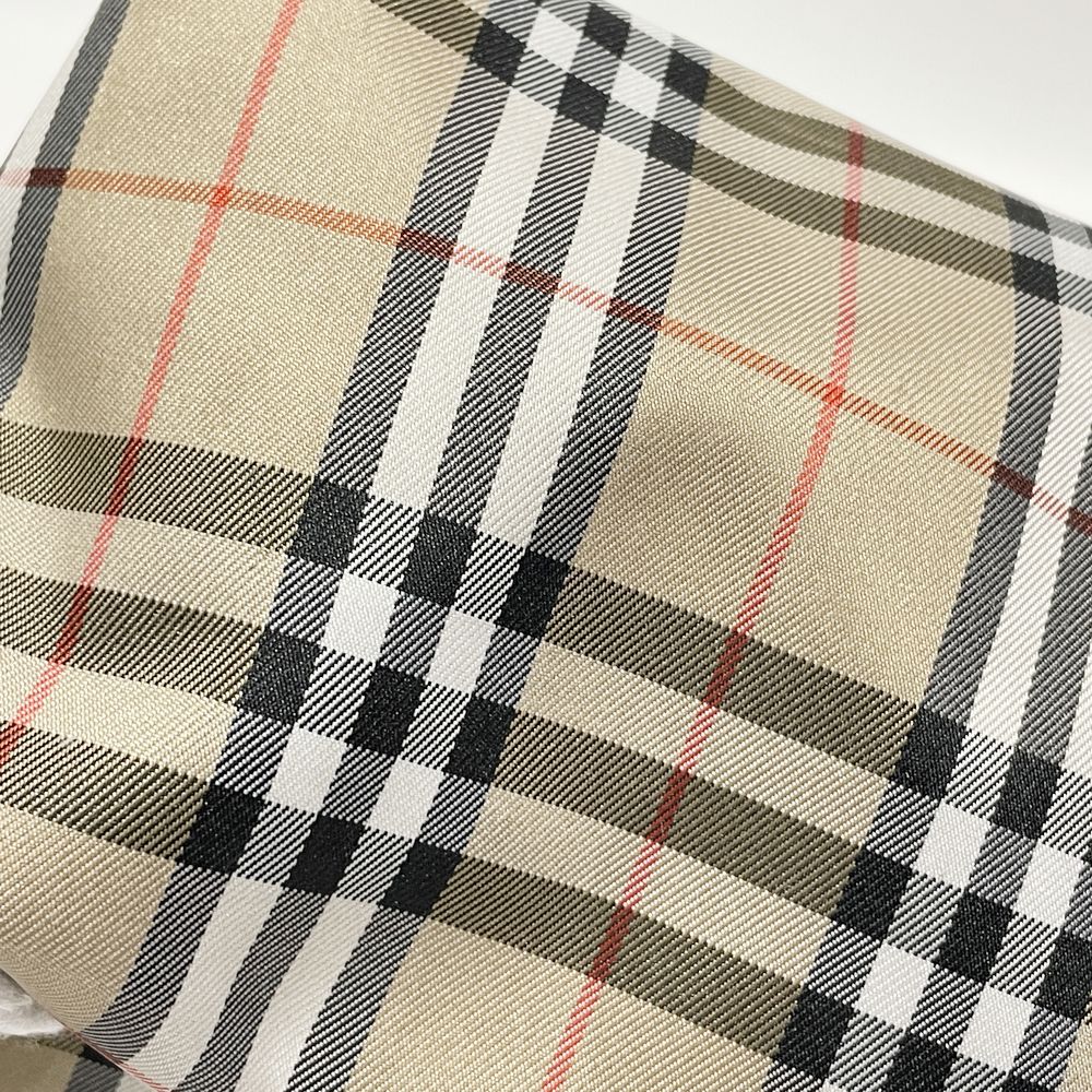 BURBERRY(バーバリー) チェック ミニ ポーチ ハンドバッグ キャンバス/レザー レディース【中古B】20240519