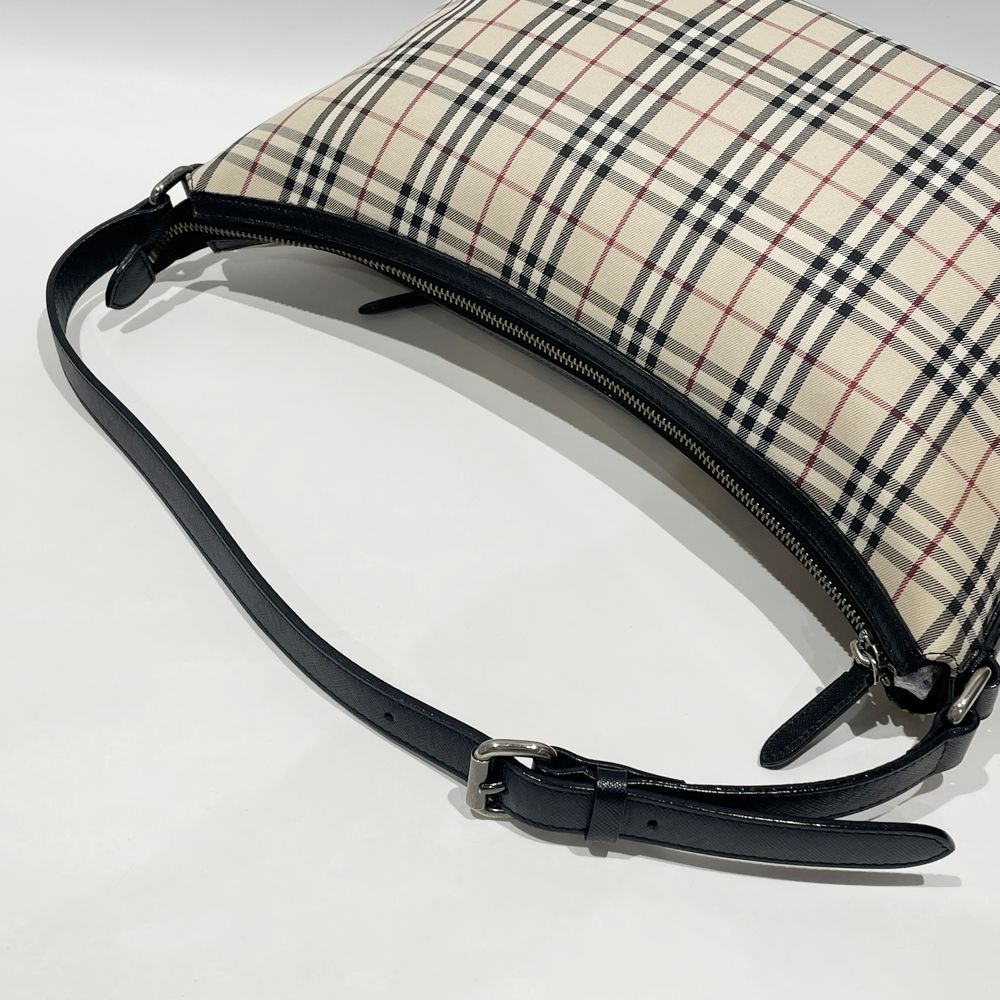 BURBERRY(バーバリー) チェック ワンショルダー ショルダーバッグ キャンバス/レザー レディース【中古B】20240518