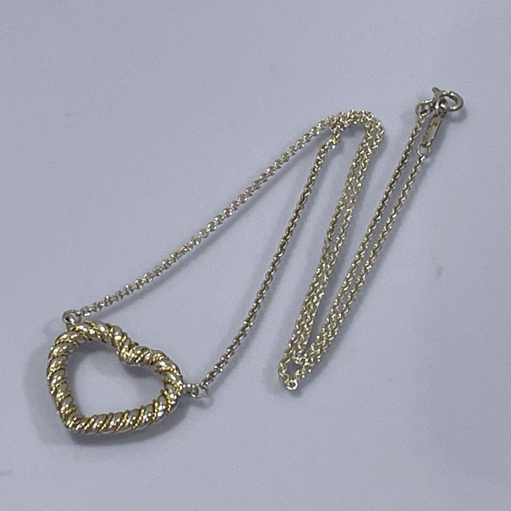 中古AB/使用感小】TIFFANY&Co. ティファニー ハート ツイスト コンビ シルバー925 K18YG レディース ネックレス シルバー 20469125