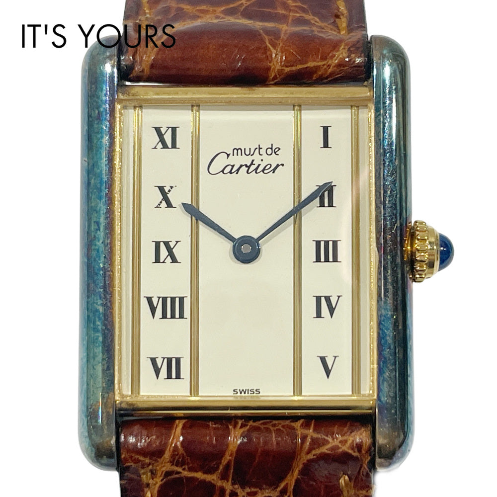 CARTIER(カルティエ) マスト タンク ヴェルメイユLM 590003 腕時計 シルバー925 レディース【中古B】20240528